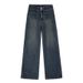 Retro Non-tight-fitting Flared Jeans For Women, New Autumn Style, Plus Size, High-waisted, Slimming, Vintage Wide-leg_ecoleips.com