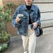 2026 Spring And Autumn New Casual Fashion Retro Denim Jacket For Women, Trendy Loose Hong Kong Style Slimming Top_ecoleips.com