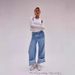 DY European And American Style New Vintage Washed Mid-waist Slimming Rolled Hem Loose Versatile Straight-leg Women's_ecoleips.com