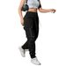 Women's Clothing Trendy Loose Fit Motorcycle Work Pants Multi Pocket Casual Bottoms For Spring Autumn_ecoleips.com