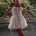 Elegant French A-Line Mini Dress For Women - Sleeveless Low Cut Lace-Up Waist Summer Sundress Breathable & Lightweight Fabric_ecoleips.com