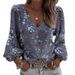 Women's Loose Casual Floral Print Long Sleeve Shirt European American Style 2026 New Retro Top_ecoleips.com
