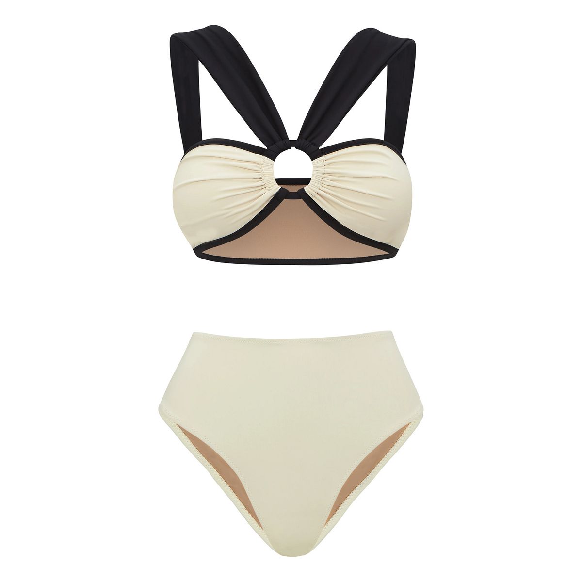 Women's Clothing Bikini New Color Matching High Waist Split Swimsuit And Cover Up Suit For Women_ecoleips.com