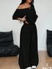 Women's High-Waisted Wide-Leg Sweatpants Solid Color Petite Size Autumn Winter Fashion Set_ecoleips.com