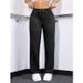 Women's Stretch Washed Denim Straight Leg Jeans With Drawstring Waist - Comfortable Casual Blue Jeans For Everyday Wear_ecoleips.com