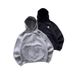 Women's Clothing Zipper Hooded Gray Sweatshirt Men And Women Spring New Loose Retro Cardigan Jacket_ecoleips.com