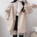 Women's Clothing Elegant Audrey-Inspired Wool Blend Coat – Belted Waist & Mid-Length For Petite Women_ecoleips.com