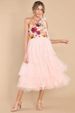 Women's Clothing Three dimensional Flower Fashion Large Swing Mesh Sexy Dress_ecoleips.com