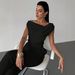 Women's Clothing Women's Solid Color Sleeveless T-Shirt Off-Shoulder Slim Fit Short Top Simple Style Fashion_ecoleips.com