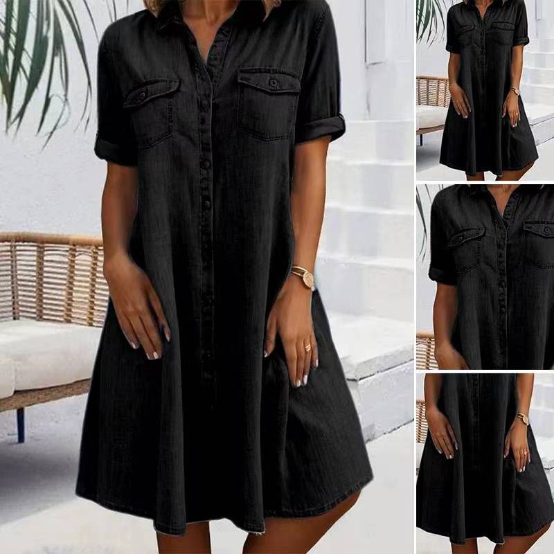 Women's Clothing Women's Denim Dress Large Size Dress Now_ecoleips.com