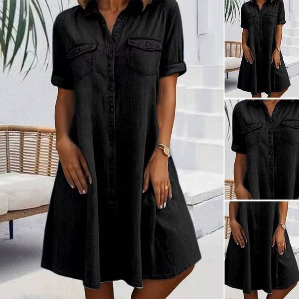 Women's Clothing Women's Denim Dress Large Size Dress Now_ecoleips.com