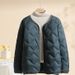 Ultra-Light Cloud Down Jacket For Women - Short Puffer Coat With U-Neck, Slim Fit, Casual Outerwear (Black, Dark Green, Light Beige, Khaki)_ecoleips.com