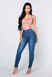 Women's High Waist Stretchy Skinny Jeans - Slimming & Comfortable Denim Pants For Work & Casual Wear (Black, Dark Blue, Light Blue)_ecoleips.com