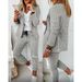 Women's Clothing Women's Plaid Casual Suit Set Elegant Versatile Slim Fit Women's Suit Set Spring Autumn Wide Leg Pants Jacket Outfit_ecoleips.com