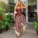Floral Print Off Shoulder Ruffle Sleeve Blouse And Skirt Set - Summer Elegant Two Piece Outfit For Women_ecoleips.com