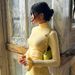 WG139 European And American Style Simple Slim-fit Half-high Collar Ruffled Long-sleeve Waist-cinching Fashionable Solid_ecoleips.com