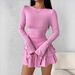 New Women's Clothing Autumn And Winter Solid Color Slim And Thin Temperament Long-sleeved Dress Women's High_ecoleips.com