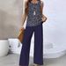 Women's Clothing American Sleeveless Double Layer Vest And Pants Set Hot Selling Style New Arrival In Stock_ecoleips.com