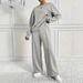 fd hoodie & wideleg pants set – oversized winter lounge outfit, cozy twopiece in oatmeal (plus size friendly)_ecoleips.com