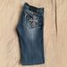 Y2k Baggy Jeans For Women – Low-Rise Distressed Denim With Cross Embroidery & Flared Hem (Vintage Blue)_ecoleips.com