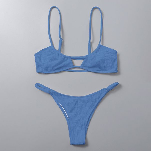 Multi Color Sexy Sling Strap Split Swimsuit European And American Three Point High Waist Hot Spring Bikini Swimsuit_ecoleips.com