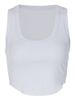Ribbed Square Neck White Sexy Slim Y2K Crop Tank Top Summer Women Goth Clothes Streetwear Vacation Casual Wholesale_ecoleips.com