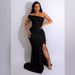 Women's Evening Gown Off-Shoulder Split Sexy Long Dress_ecoleips.com