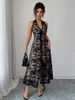 Elegant Lace Neckline Long Dress For Women, 2026 Autumn/Winter Collection_ecoleips.com