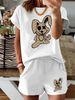 Women’s 2 Piece Outfit Set – Oversized Graphic T-Shirt And Biker Shorts Matching Set, Casual Summer Lounge Tracksuit For Daily Wear-313_ecoleips.com