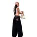 Embroidered Vintage Wide-Leg Jeans – Floral Cross Stitch On Black Denim (High Waist, Sizes 26-31)_ecoleips.com