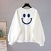 Women's round Neck Fleece Lined Thickened Winter Coat plus Size Loose Fit High-End Feel 2023 New Style Top_ecoleips.com