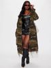 Women's Edgy Camo Windbreaker – Distressed Long Jacket With Ripped Detailing, Streetwear Outerwear (Light Green/Dark Green)_ecoleips.com