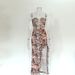 2026 Summer-Autumn New Cross-Border Leopard Print High-Waisted Slit Bodycon Dress, Slim-Fit Strapless European And_ecoleips.com