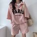 Women's Ice Silk Cropped Casual Fashion Set Short Sleeved Loose Sports Two Piece Set Korean Style Summer New 2026_ecoleips.com