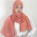 Muslim Accessories"Elegant Jacquard Chiffon Hijab Scarf – Striped & Solid Color Headwrap For Women, Lightweight & Breathable"_ecoleips.com