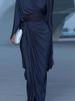 Fashion O-neck Irregular Draped Maxi Dress Women Sexy Split Bat Sleeves Solid Long Dress Elegant Temperament Slim Gowns Dresses_ecoleips.com
