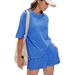 Women's 2-Piece Cotton Shorts Set, Casual Summer T-Shirt And Shorts Lounge Set For Home And Outings_ecoleips.com