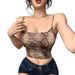 European And American Cross-border Sexy Snake-print Casual Versatile Slim-fit Backless Camisole_ecoleips.com