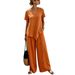 Women's Casual Two Piece Set European American Export Style Irregular Hem Trouser Suit with Short Sleeved Button Shirt Loose Fit 2026_ecoleips.com