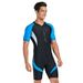 Aria Basics New Cross-Border European And American Style Diving Suit Short Sleeve One-Piece Snorkeling Slim Fit Conservative_ecoleips.com