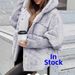 Oversized Quilted Jacket For Women – Lightweight Long Coat With Color Block Design (Black/ Beige/ Grey/ Dark Khaki, Sizes S-Xxxl)_ecoleips.com