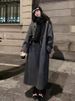 Audrey-Inspired Oversized Tweed Coat – Double-Breasted Mid-Length Coat With 3D Textured Fabric (S-XXL, Relaxed Fit, 5 Elegant Colors)_ecoleips.com