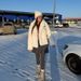 Women's Faux Fur Coat – Winter White Blazer-Collar Jacket With Luxe Fox-Like Trim (Pearl White, Short Length)_ecoleips.com