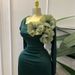Women's Clothing Spring Temperament Elegant Square Collar Three Dimensional Flower Decoration High Waist Slim Hip Dress_ecoleips.com