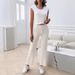 DiYun European And American Casual Vacation Slim-Fit Short-Sleeve Pants Set Women's Clothing 2025_ecoleips.com