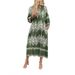 Women's Clothing Leisure Vacation PersonalityEthnic Style Geometric Print Loose Dress_ecoleips.com