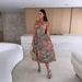 Women's Clothing Camisole Dress With Built-In Bra – Stylish This Summer Printed Waist Cinching & Button Front Design_ecoleips.com