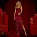Evening Dress for Women Sequin Slit Design Night out Party Gown Semi-Lined_ecoleips.com