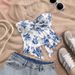 Slim Waist Print Vest for Women European And American Style Cross Border Spring New Sexy Top_ecoleips.com