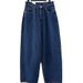 American-style Spring Vintage Blue Versatile Classic Simple Wide-leg Jeans Slimming Floor-length Pants For Women_ecoleips.com
